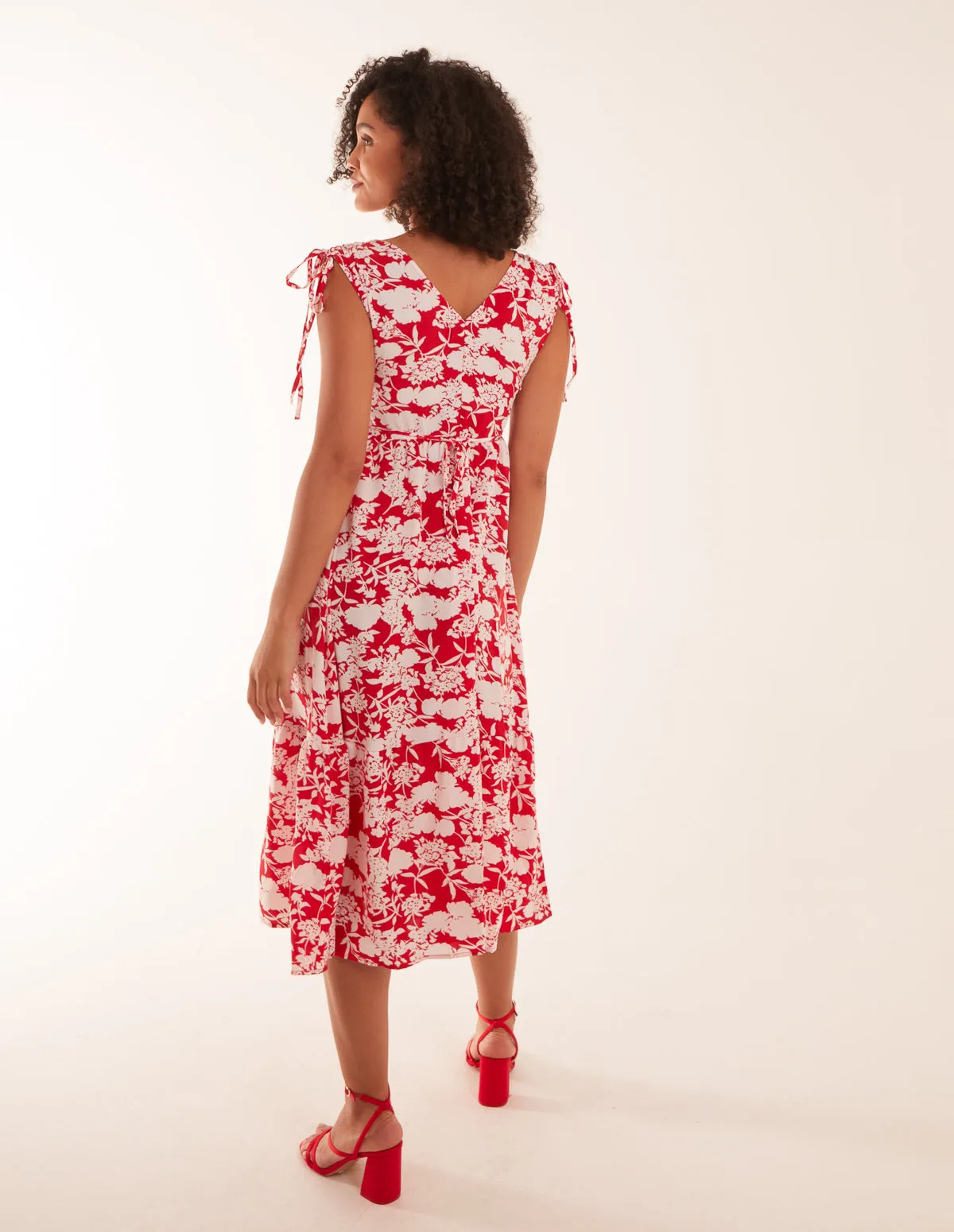 Ring Front V Neck Midi Dress sold by Blue Vanilla product image thumbnail 4