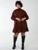 Curve Abstract Print High Neck Mini Smock Dress sold by Blue Vanilla