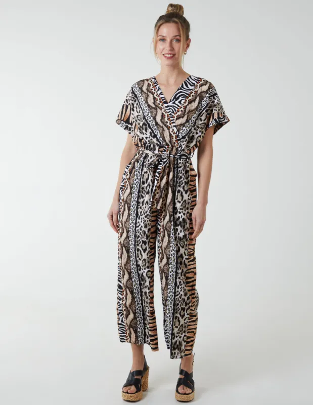 Multi Stripe Animal Jumpsuit sold by Blue Vanilla