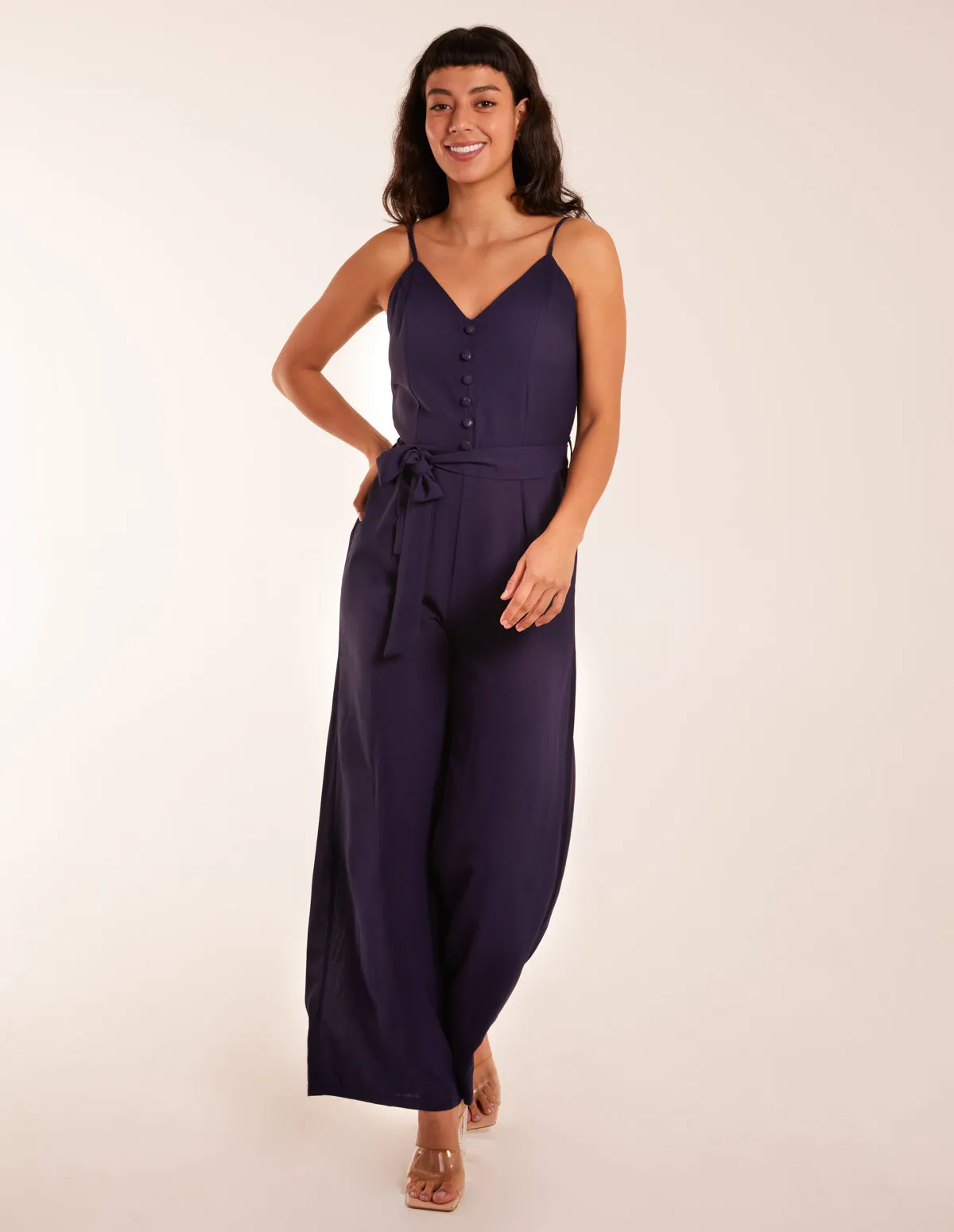 Button Front Strappy Jumpsuit sold by Blue Vanilla product image thumbnail 2