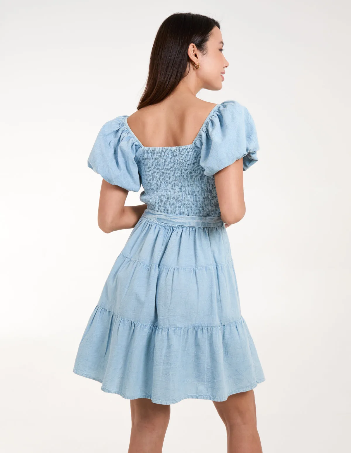 Milkmaid Puff Sleeve Mini Dress sold by Blue Vanilla product image thumbnail 4