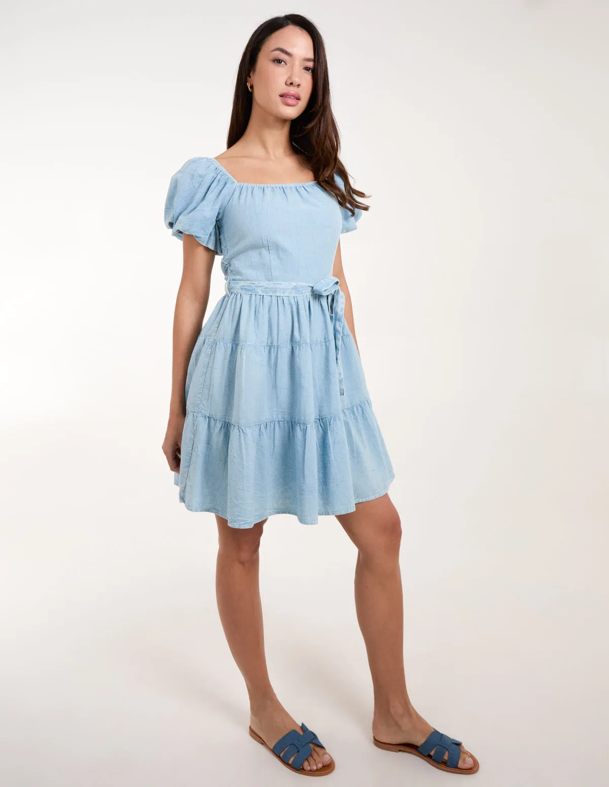 Milkmaid Puff Sleeve Mini Dress sold by Blue Vanilla product image thumbnail 2