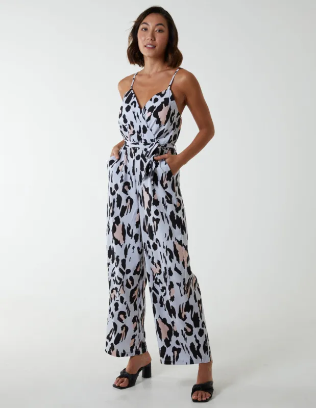 Leopard Belted Jumpsuit sold by Blue Vanilla