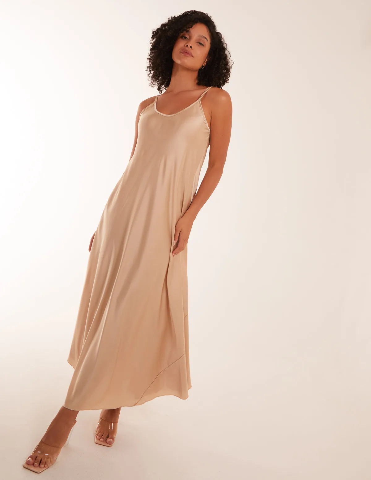 Satin Cami Maxi Dress sold by Blue Vanilla