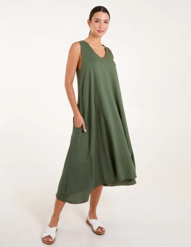 V Neck Midi Dress sold by Blue Vanilla