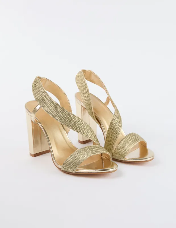 Metallic Rope Heeled Shoe made by Blue Vanilla