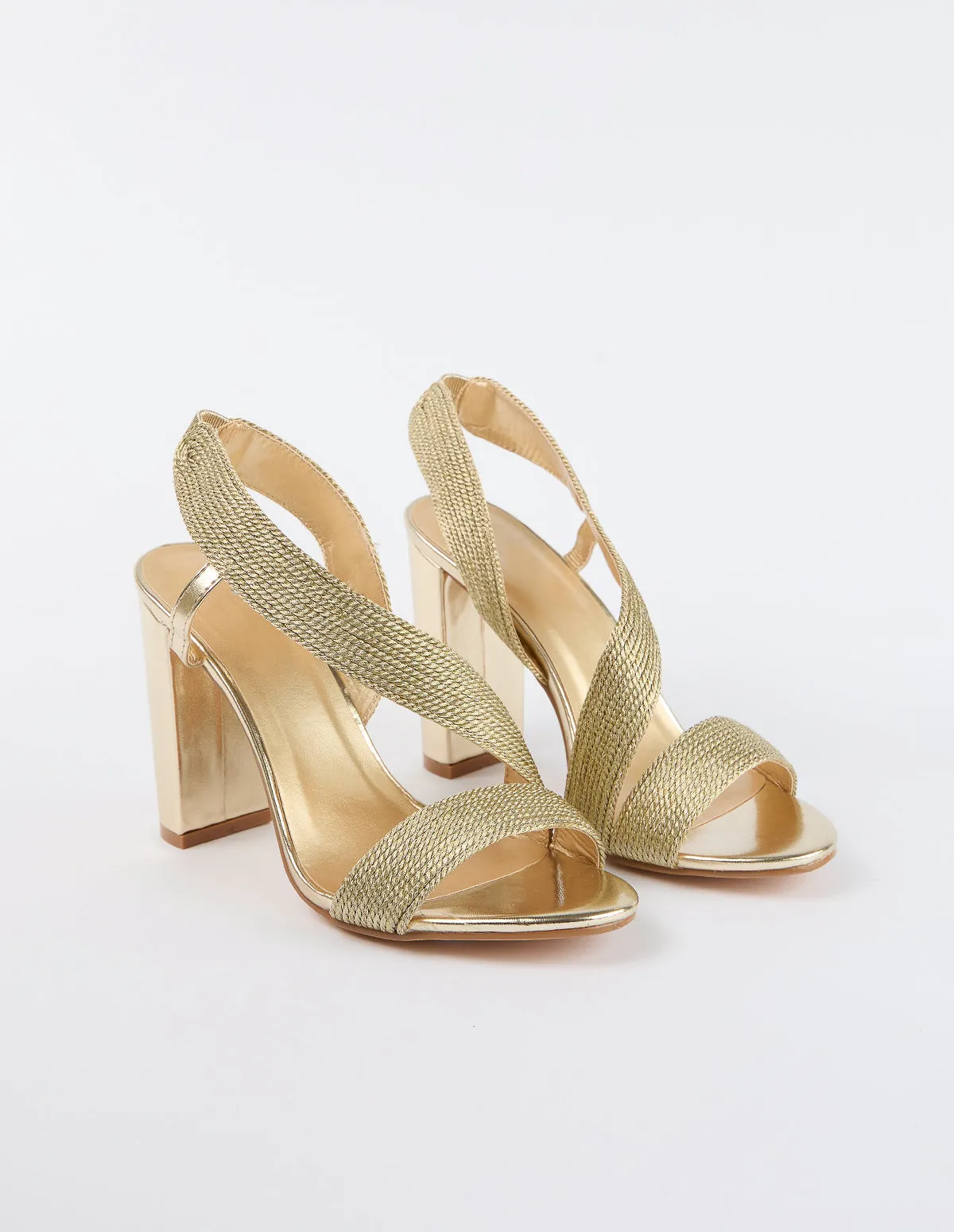 Metallic Rope Heeled Shoe sold by Blue Vanilla