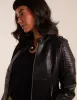 PU Leather Zip Through Biker Jacket sold by Blue Vanilla