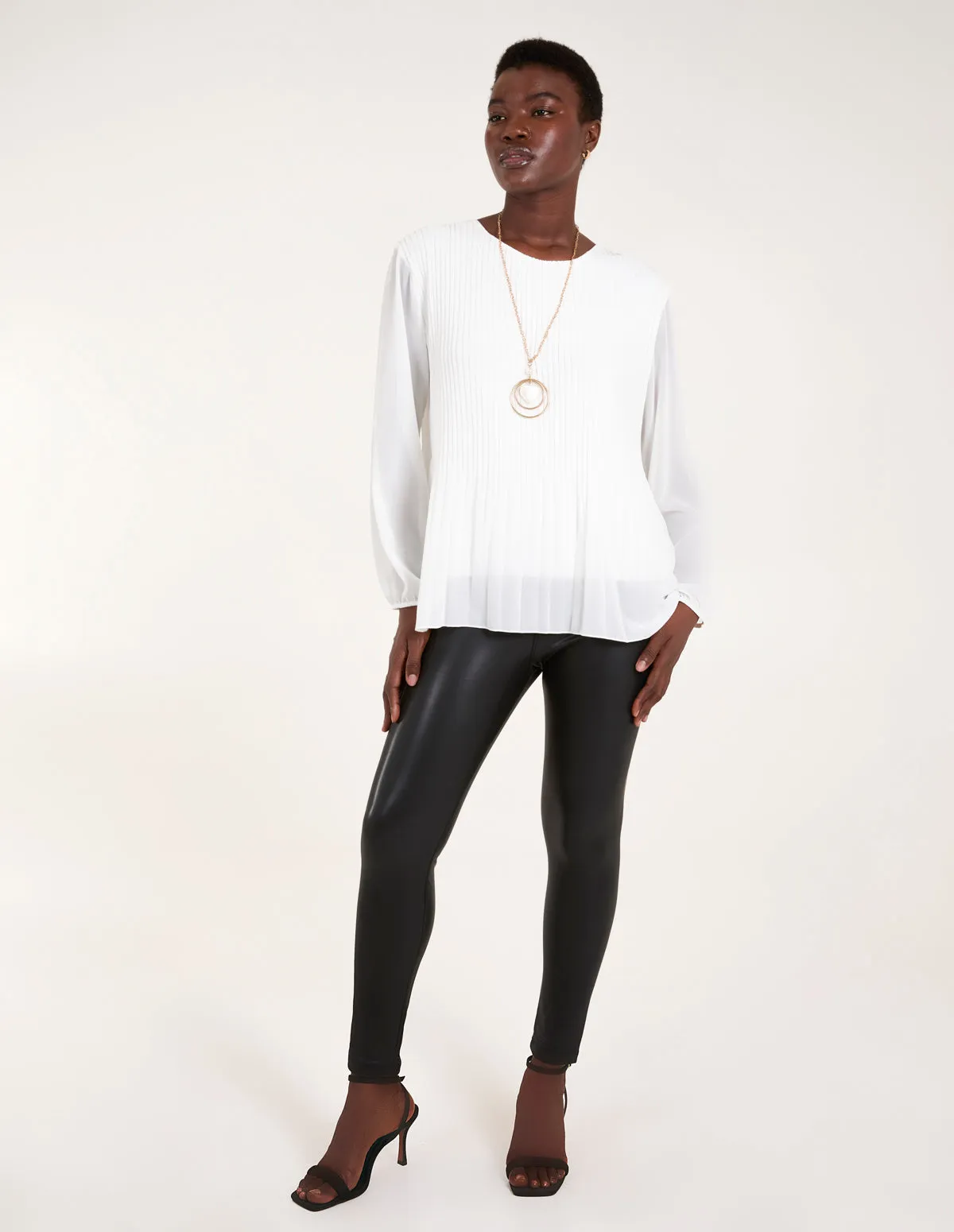 Necklace Pleated Chiffon Top sold by Blue Vanilla product image thumbnail 3