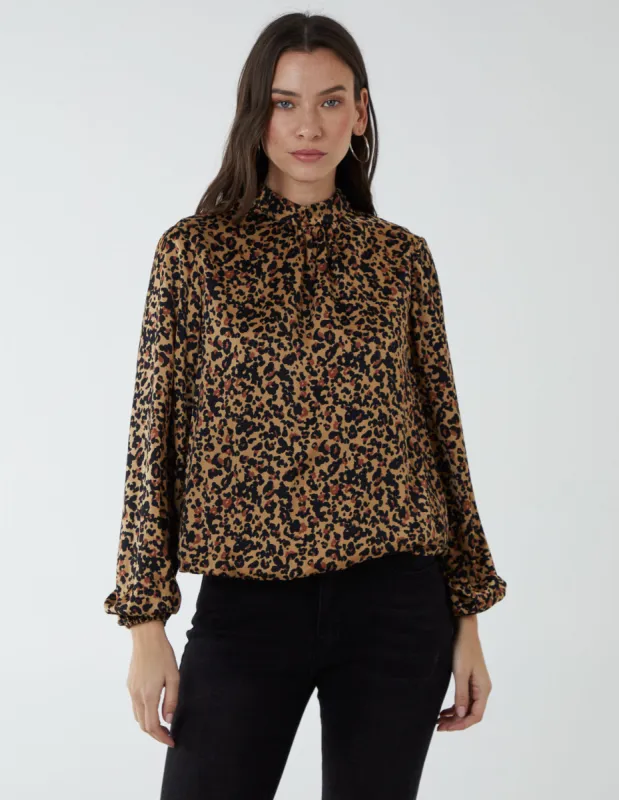 Satin Blouson Top sold by Blue Vanilla