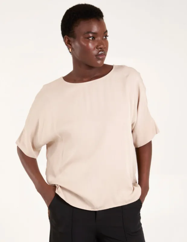 Button Back Viscose Top sold by Blue Vanilla