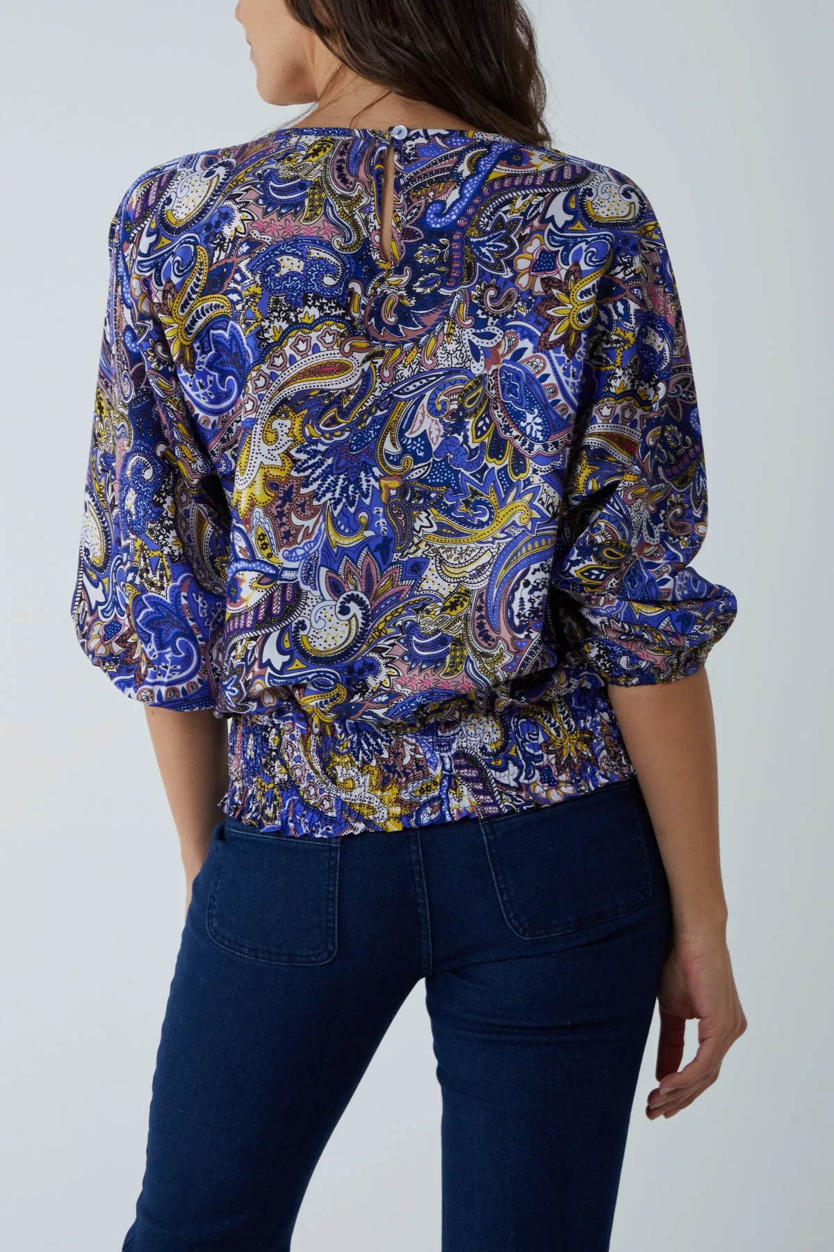 Shirred Hem Batwing Top sold by Blue Vanilla product image thumbnail 4