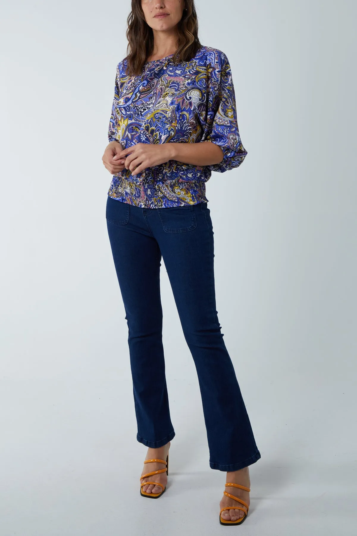 Shirred Hem Batwing Top sold by Blue Vanilla product image thumbnail 3