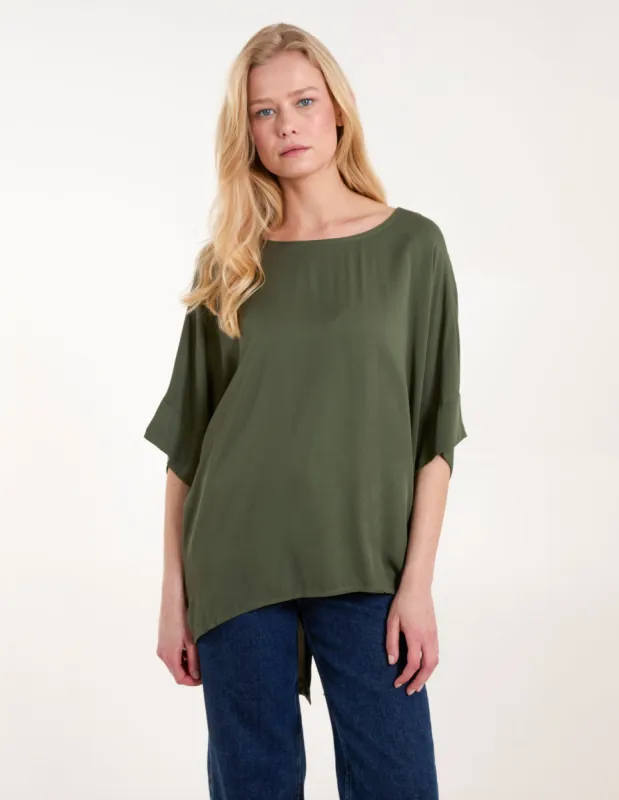 Button Back Viscose Top sold by Blue Vanilla