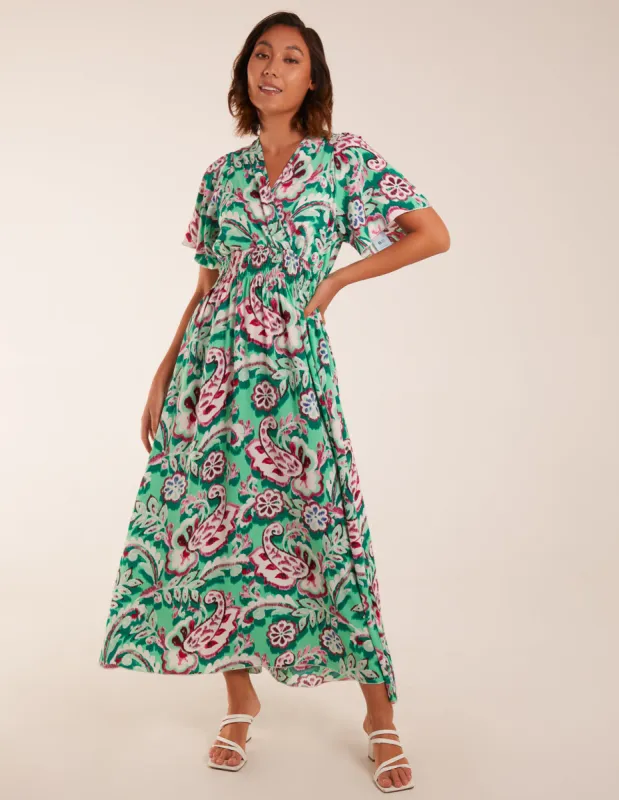 Oversized Paisley A Line Maxi Dress sold by Blue Vanilla
