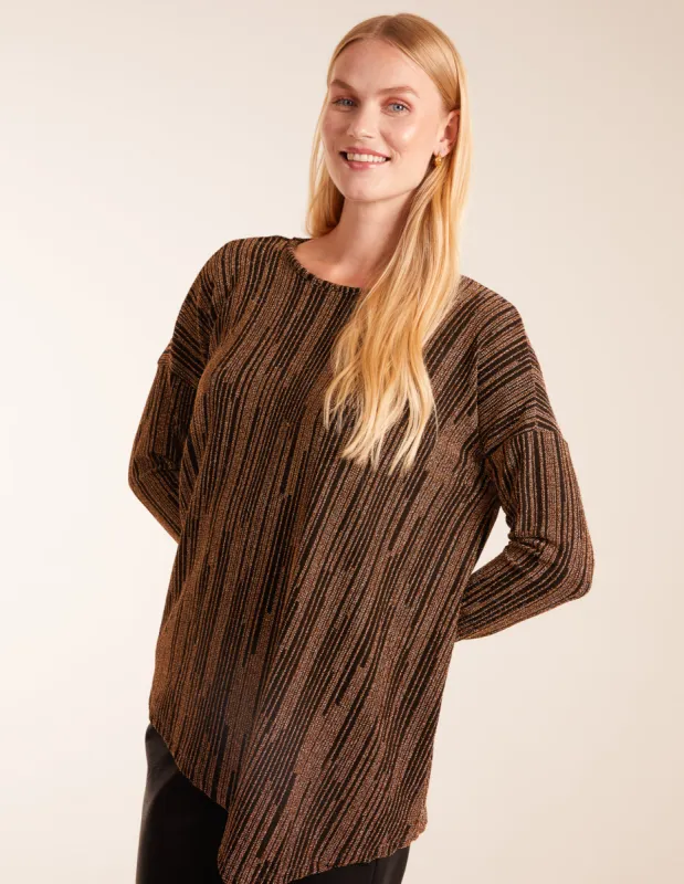 Asymmetric Batwing Lurex Top sold by Blue Vanilla