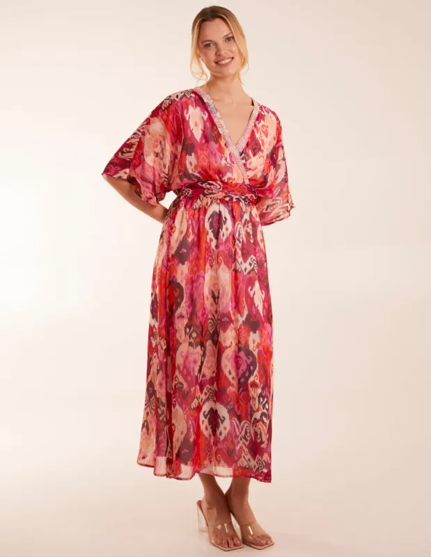 Embellished Neck V Front V Back Midi sold by Blue Vanilla