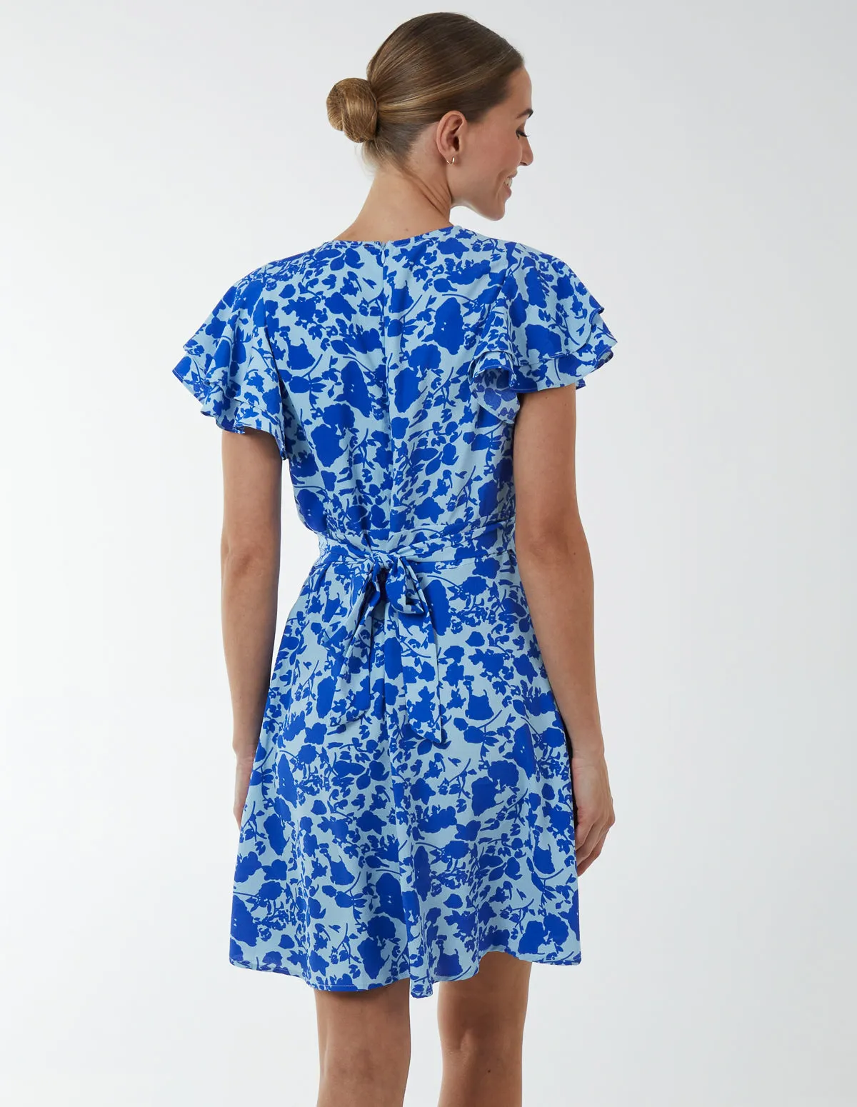 Wrap Ruffle Mini Dress sold by Blue Vanilla product image thumbnail 4