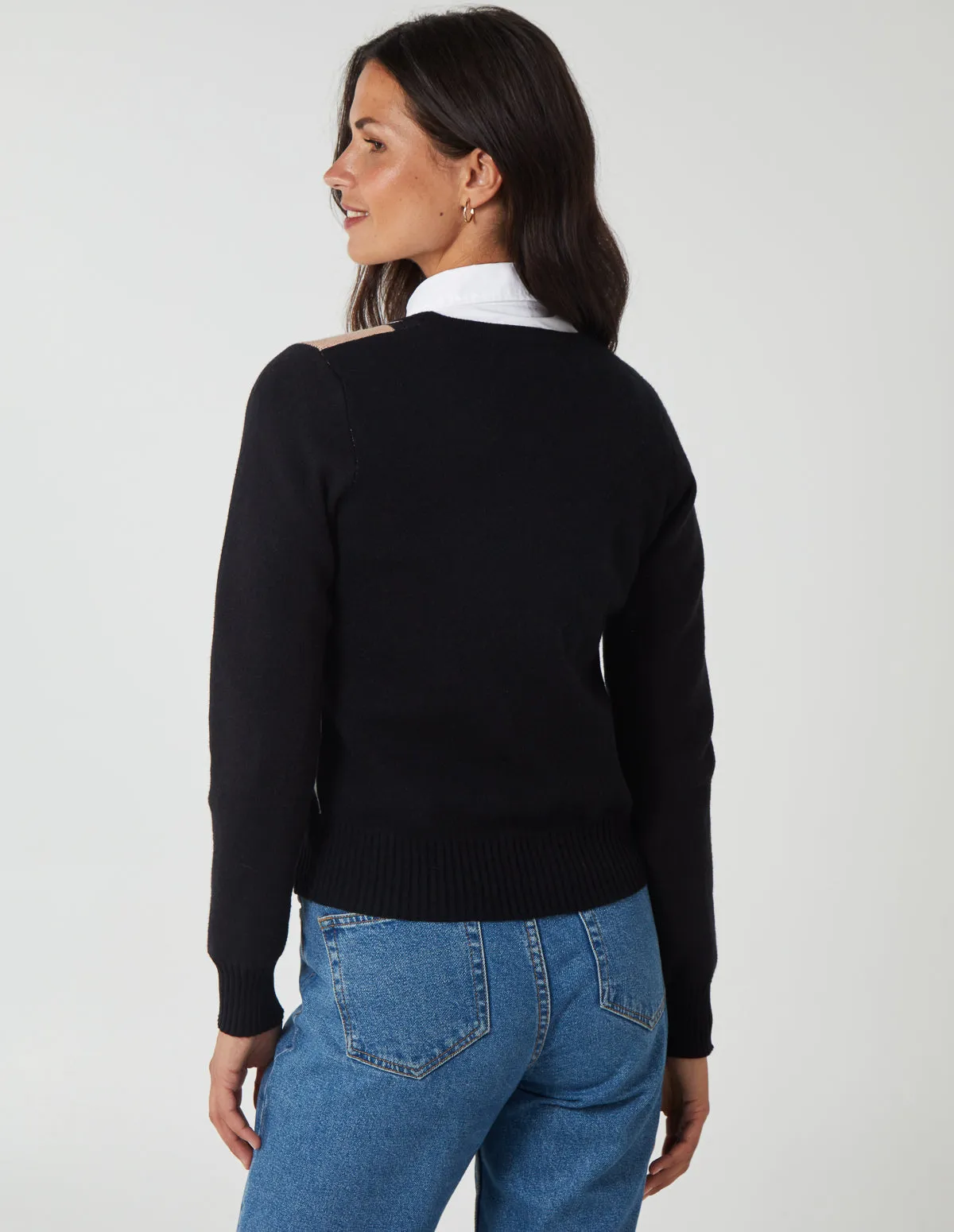 Argyle Button Through Cardigan sold by Blue Vanilla product image thumbnail 5