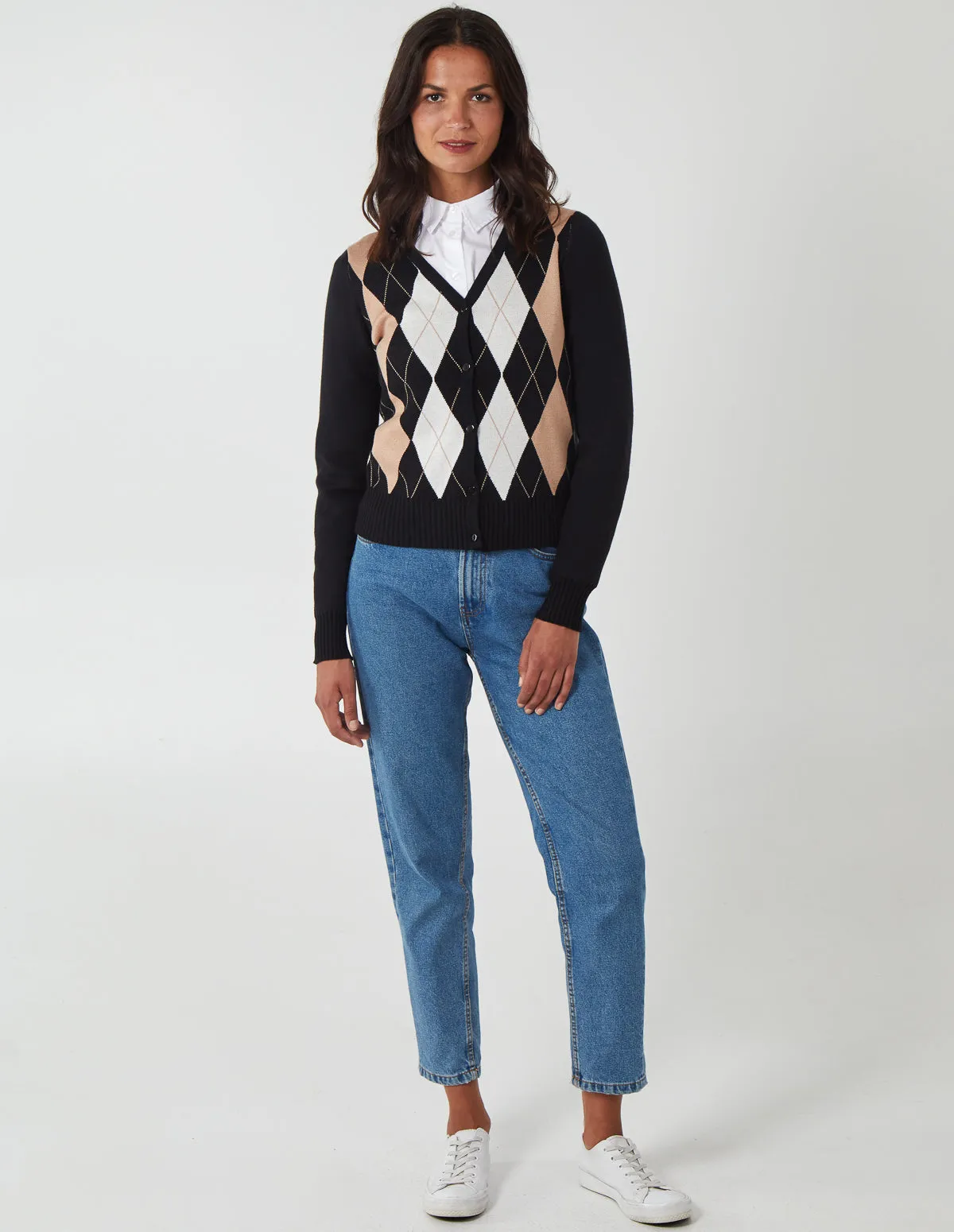 Argyle Button Through Cardigan sold by Blue Vanilla product image thumbnail 2