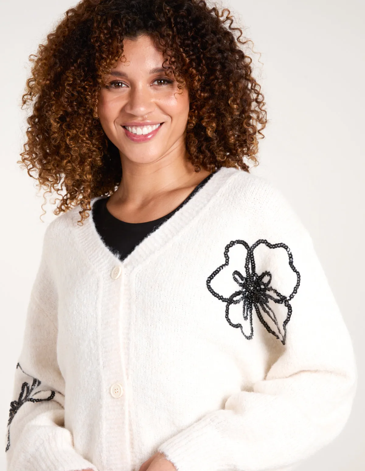 Flower Embroidery Cardigan sold by Blue Vanilla product image thumbnail 3
