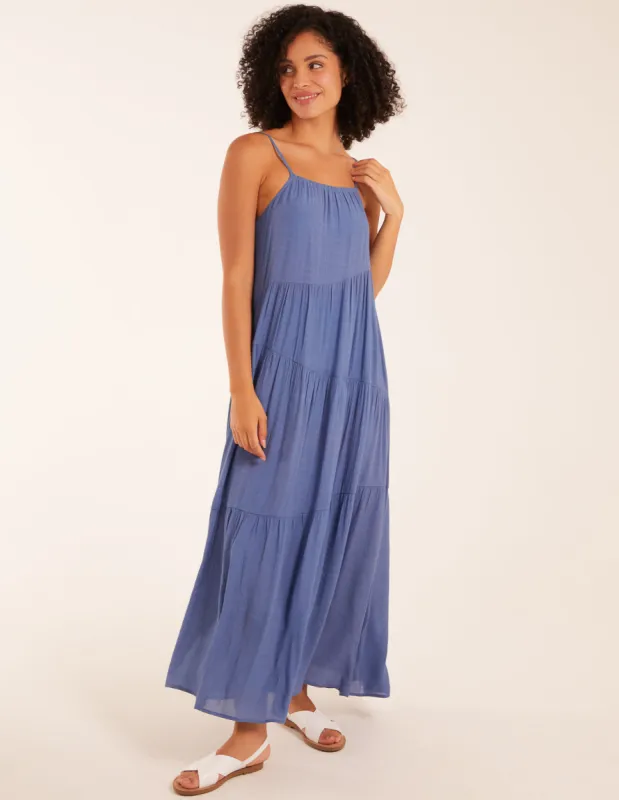 Drawstring Tier Maxi Dress sold by Blue Vanilla