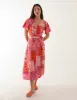Patchwork Button Through Belted Midi Dress sold by Blue Vanilla