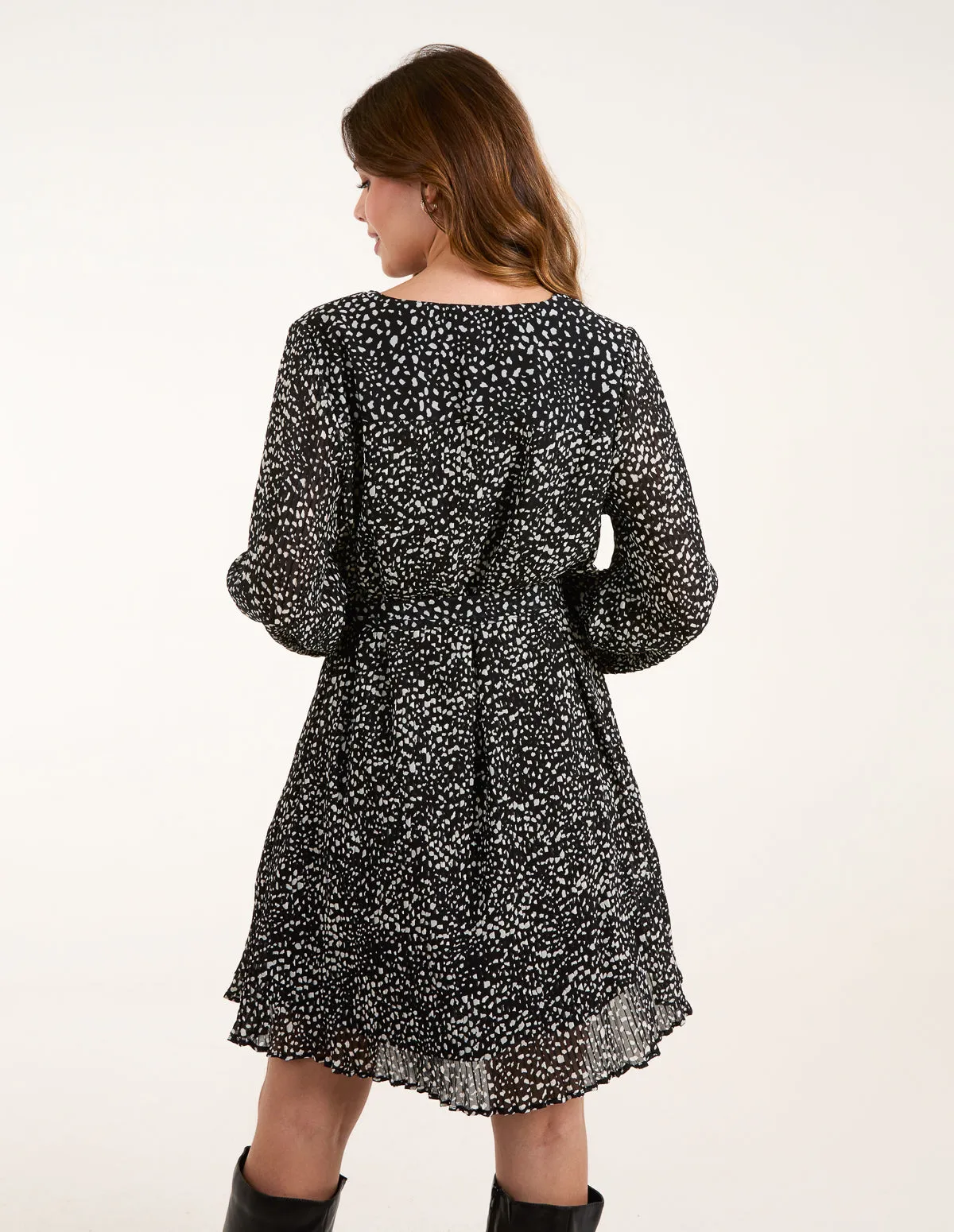 Pleated Mini Dress With Belt sold by Blue Vanilla product image thumbnail 4