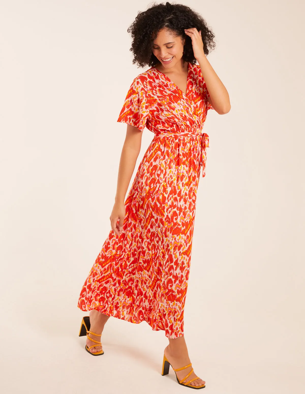 Abstract Animal Print Wrap Maxi Dress sold by Blue Vanilla product image thumbnail 3