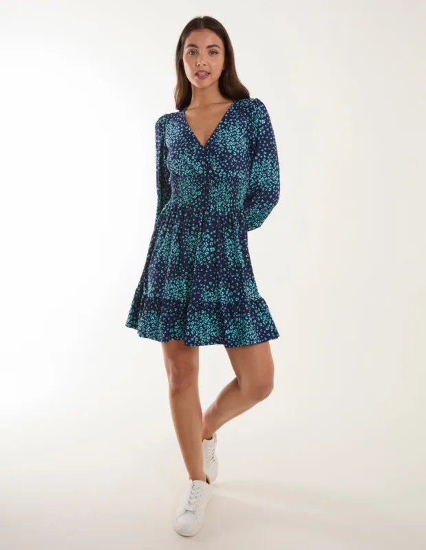Wrap Front Mini Dress made by Blue Vanilla
