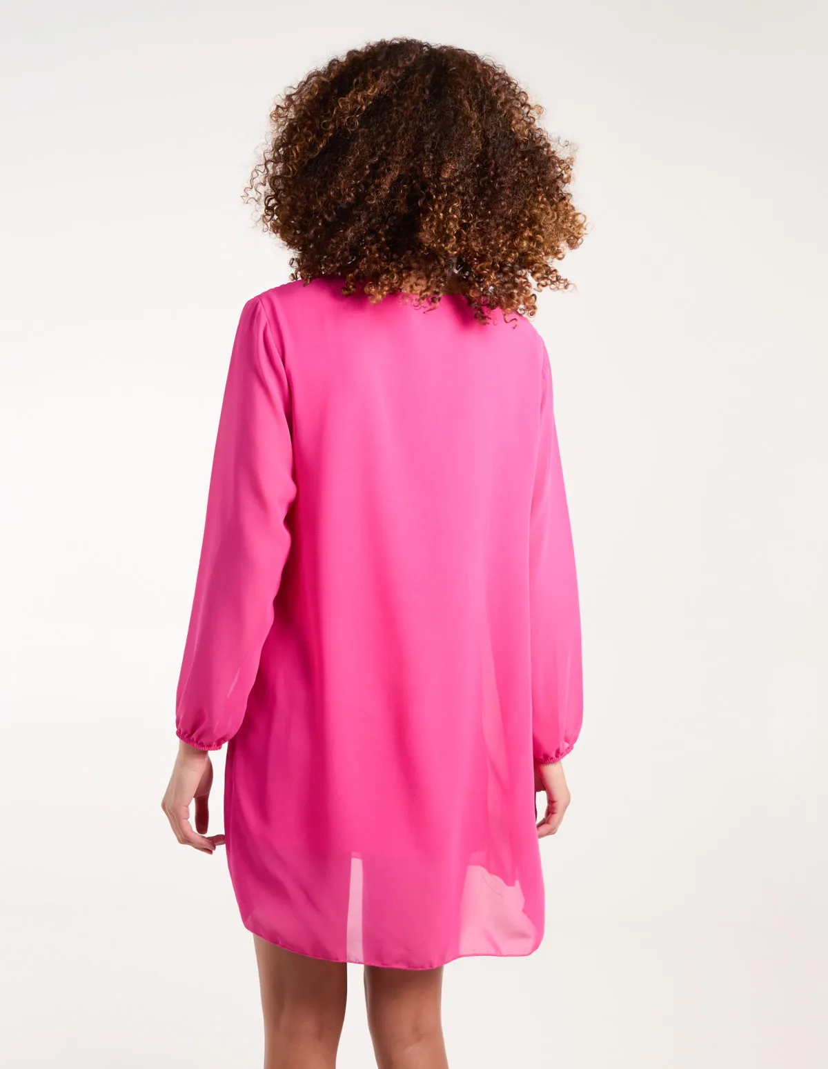 Long Sleeve Pleated Shift Dress sold by Blue Vanilla product image thumbnail 4