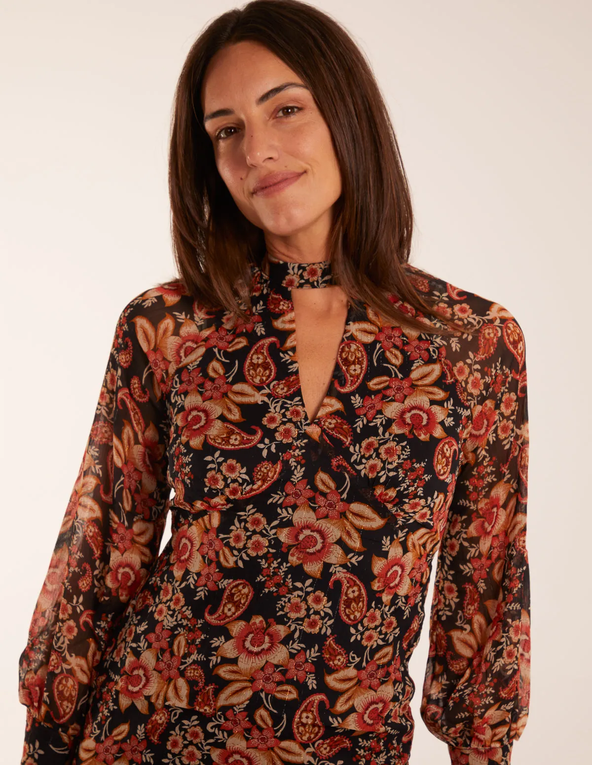 Raglan Keyhole Midi Dress sold by Blue Vanilla product image thumbnail 2