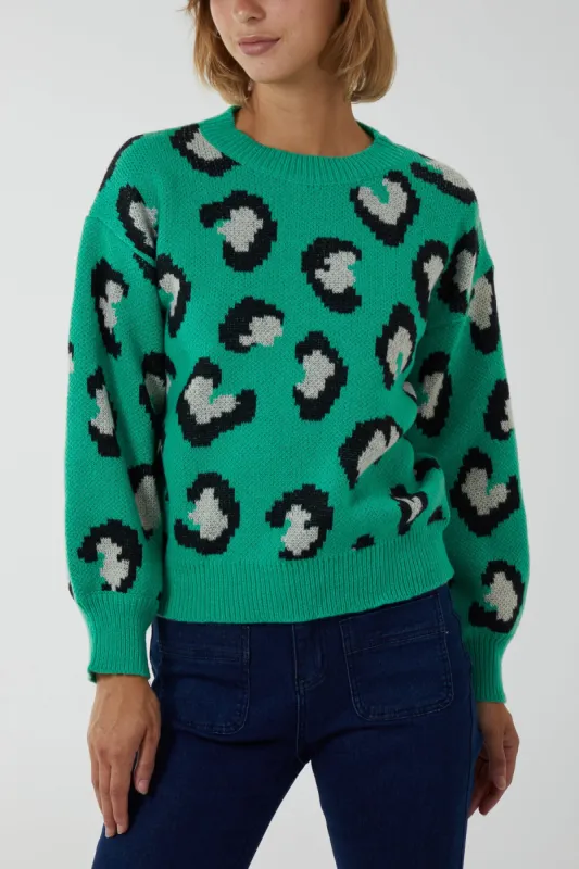 Oversized Leopard Print Jumper sold by Blue Vanilla