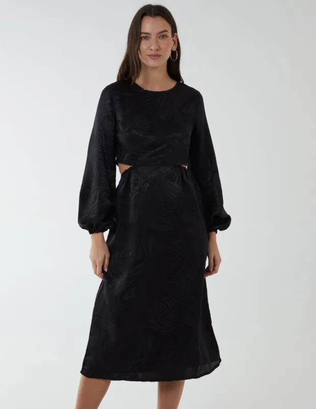 Crew Neck Cut Out Midi Dress sold by Blue Vanilla