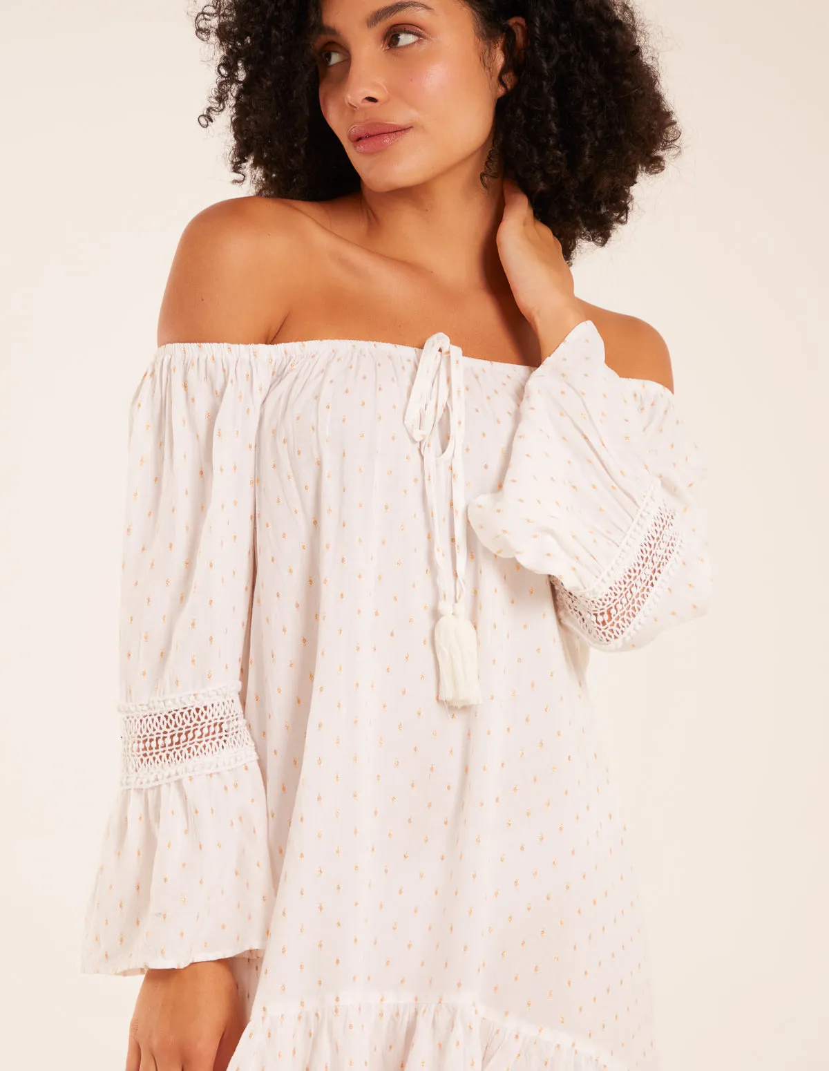 Bardot Tunic Dress With Frill Hem sold by Blue Vanilla product image thumbnail 4