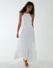 Drawstring Maxi Halter Neck Maxi Dress sold by Blue Vanilla