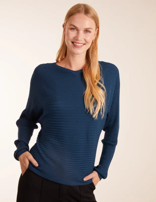Ribbed Batwing Jumper sold by Blue Vanilla