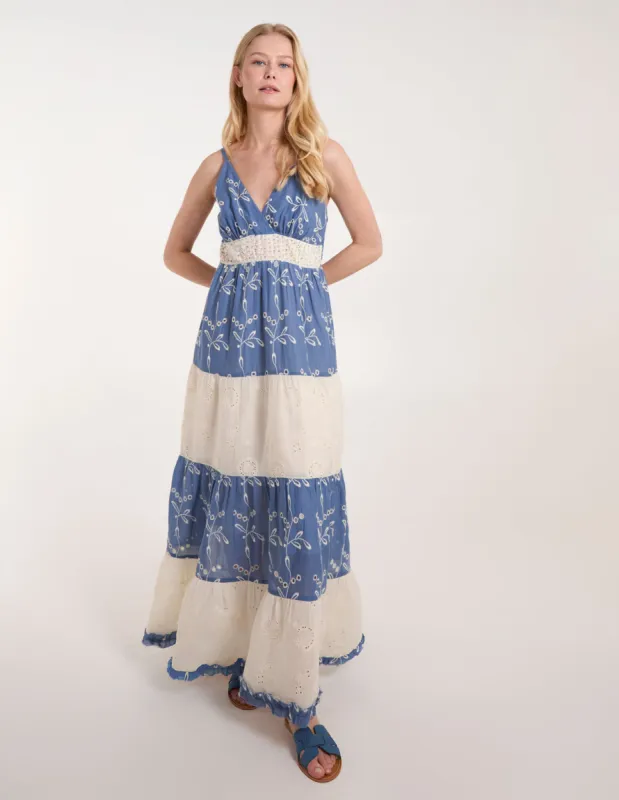 Embroidered Block Out Stripe Cami Dress sold by Blue Vanilla