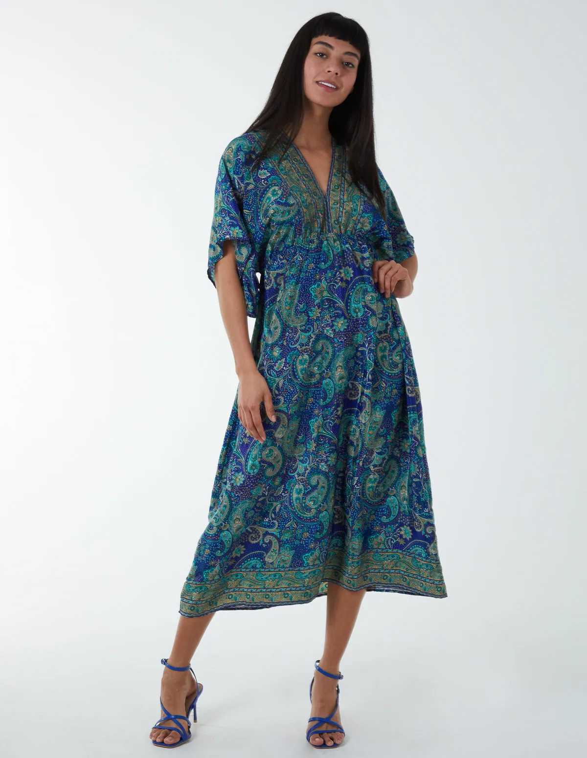 Kimono Sleeve Midi Dress sold by Blue Vanilla product image thumbnail 4