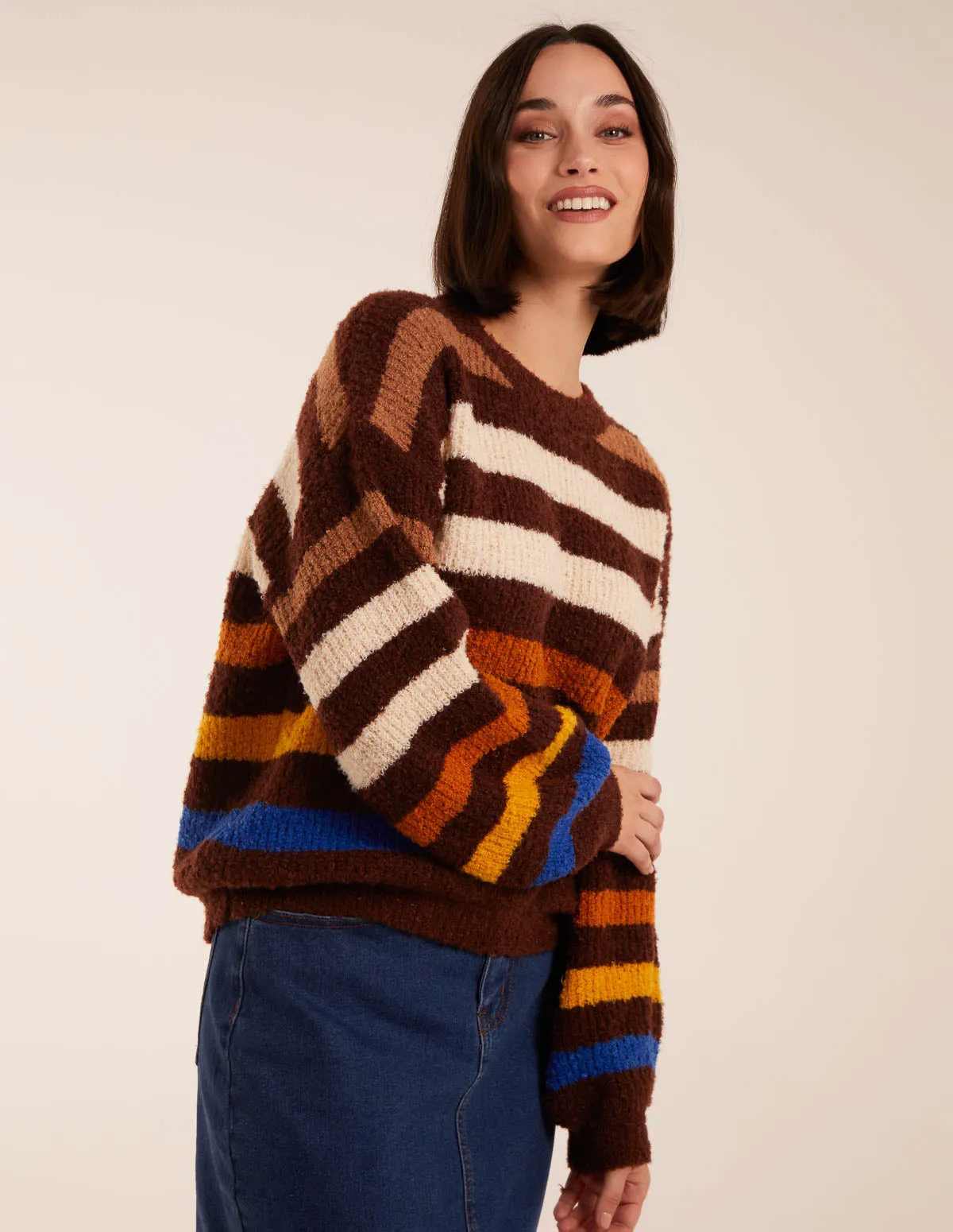 Soft Touch Stripe Jumper sold by Blue Vanilla
