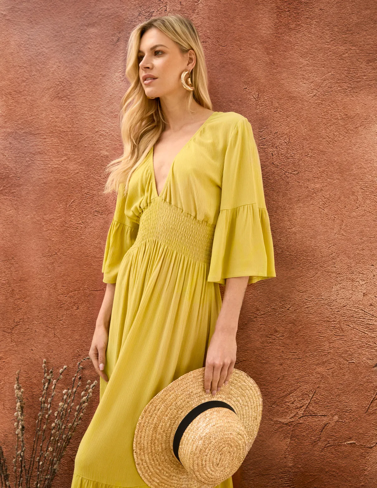 Shirred Empire Bust Dress sold by Blue Vanilla