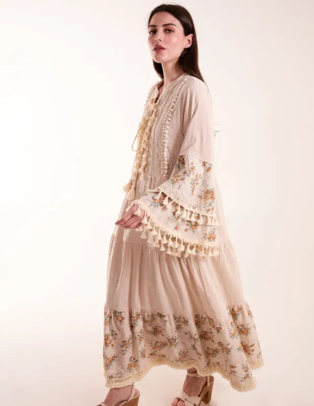 Ruffle Dress With Long Sleeves sold by Blue Vanilla