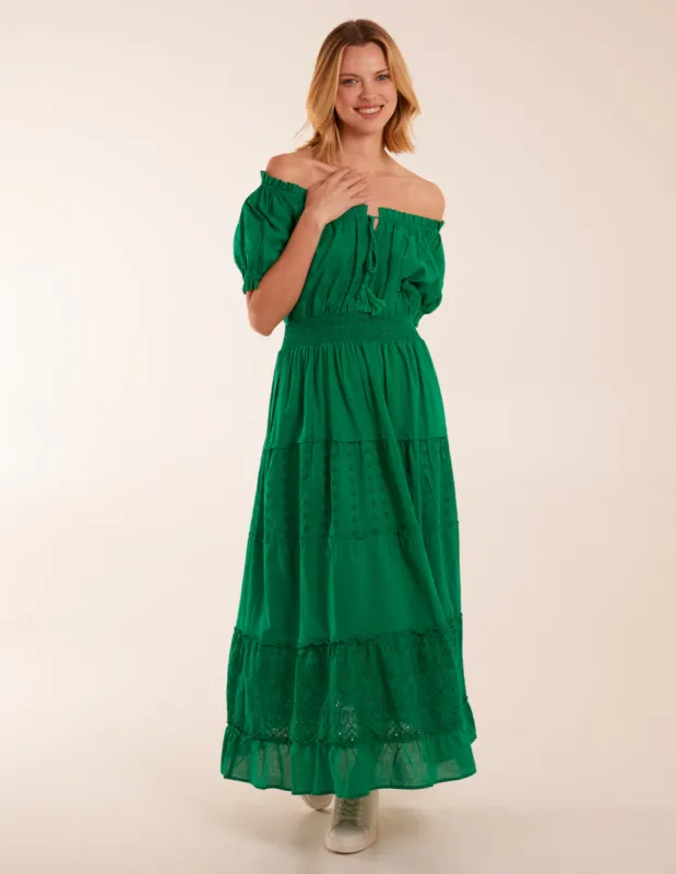 Milkmaid Broderie Tiered Maxi Dress sold by Blue Vanilla