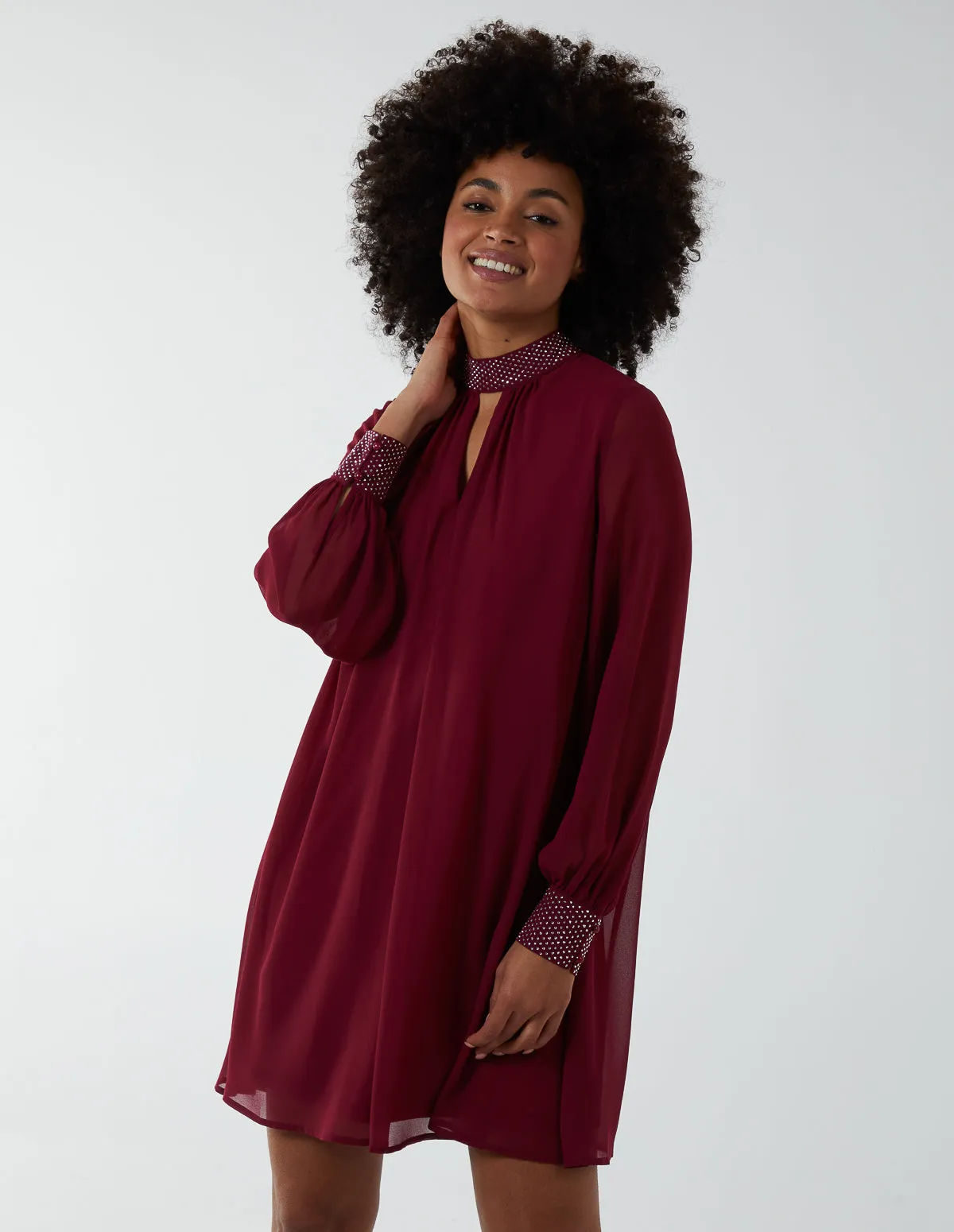 Shift Diamante Collar Midi Dress sold by Blue Vanilla product image thumbnail 3