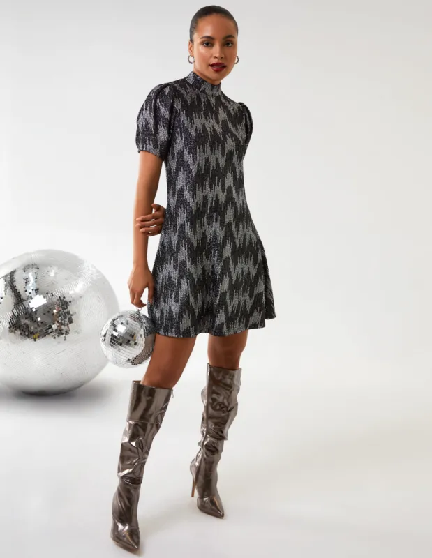 Puff Sleeve Swing Dress sold by Blue Vanilla