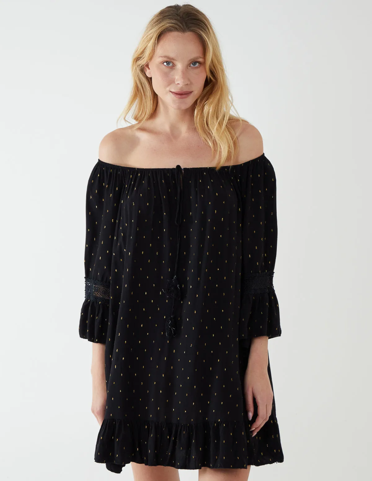 Crochet Sleeve Detail Dress sold by Blue Vanilla product image thumbnail 3