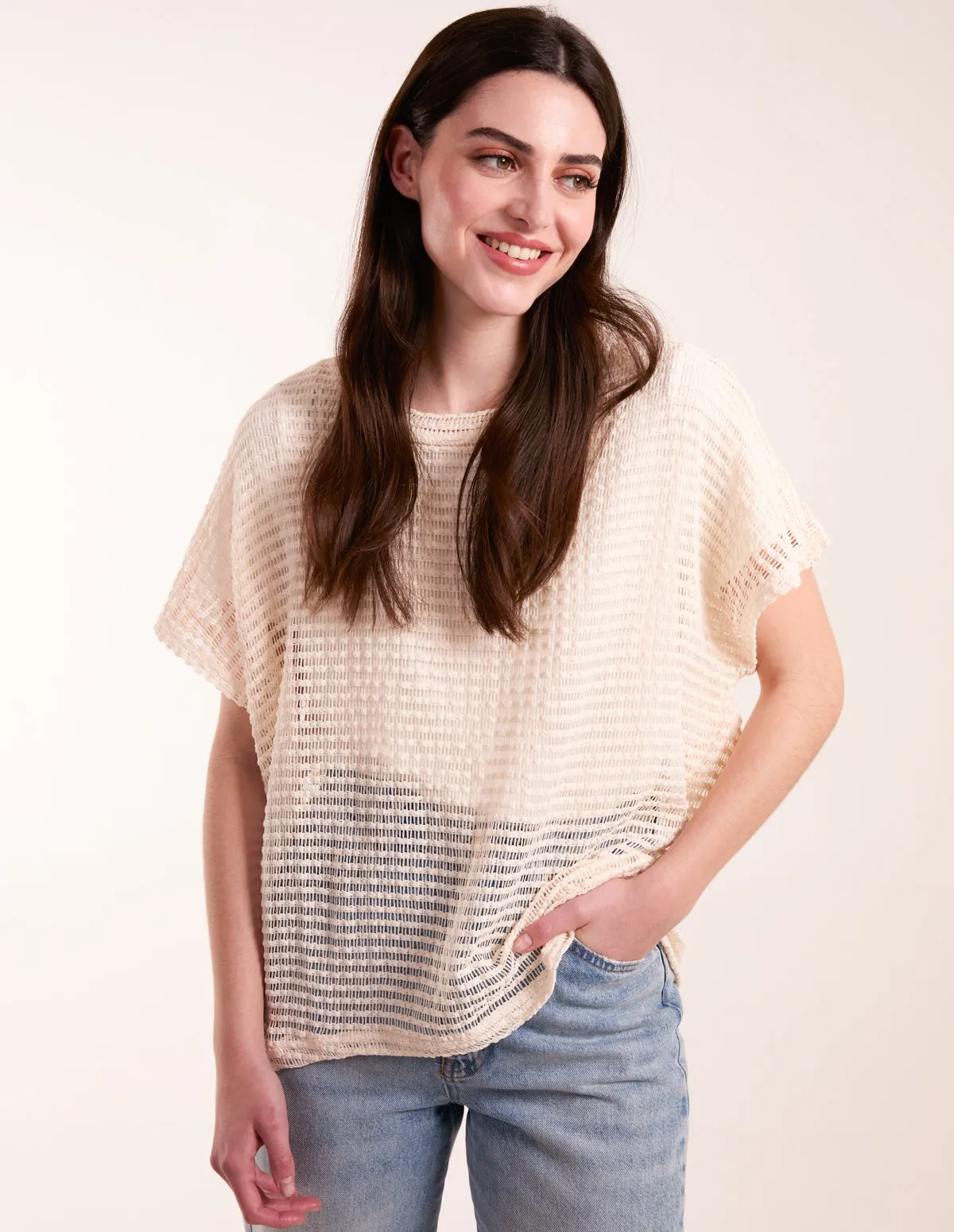 Crochet Batwing Oversized Top sold by Blue Vanilla