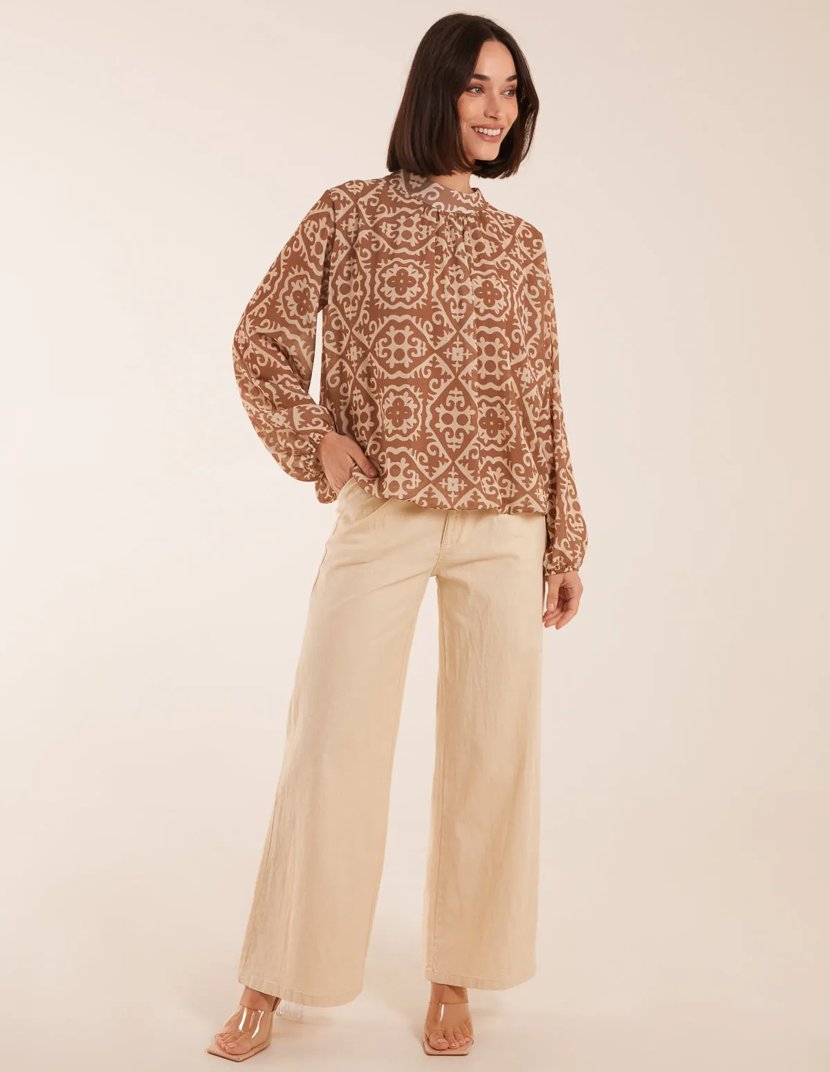 High Neck Baroque Blouse sold by Blue Vanilla product image thumbnail 3