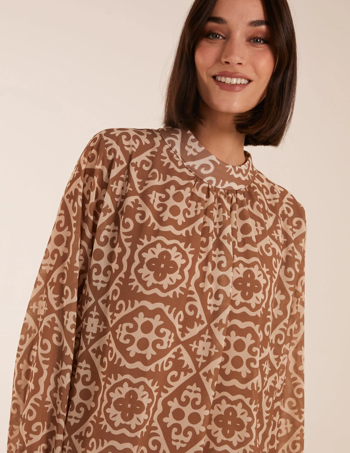 High Neck Baroque Blouse sold by Blue Vanilla product image thumbnail 2