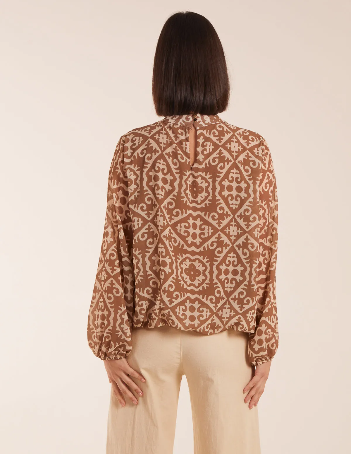 High Neck Baroque Blouse sold by Blue Vanilla product image thumbnail 4